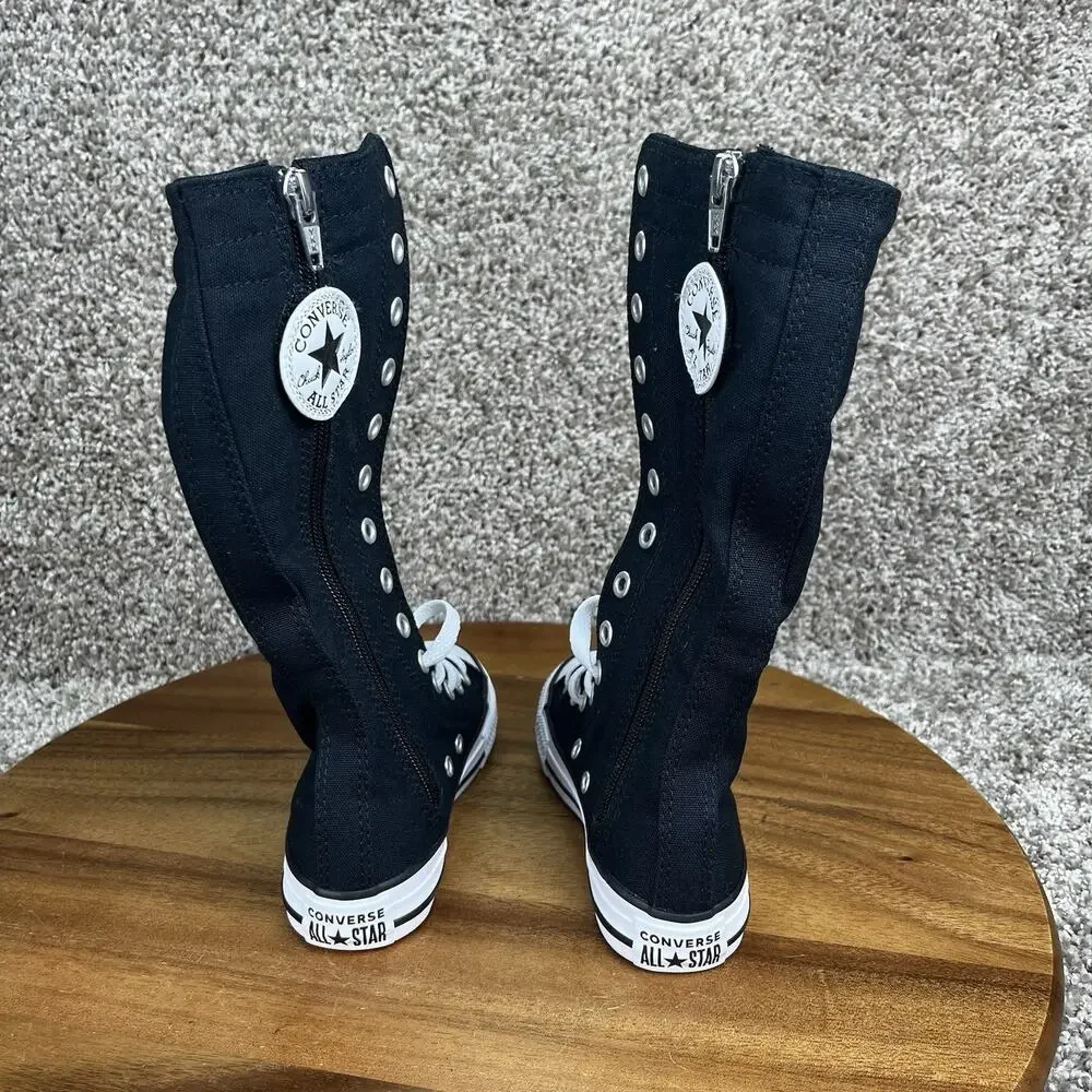 New Converse Chuck Taylor All Star XX Hi Knee High Black Boots Youth Size 11 Kid